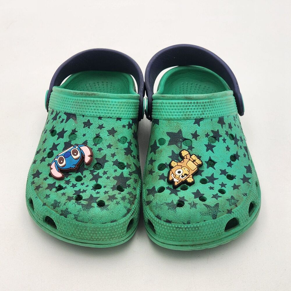 Rabbit Kids Classic Clog EVA Slip On Shoe Bluey Stitch Stars Toddler's Size 28